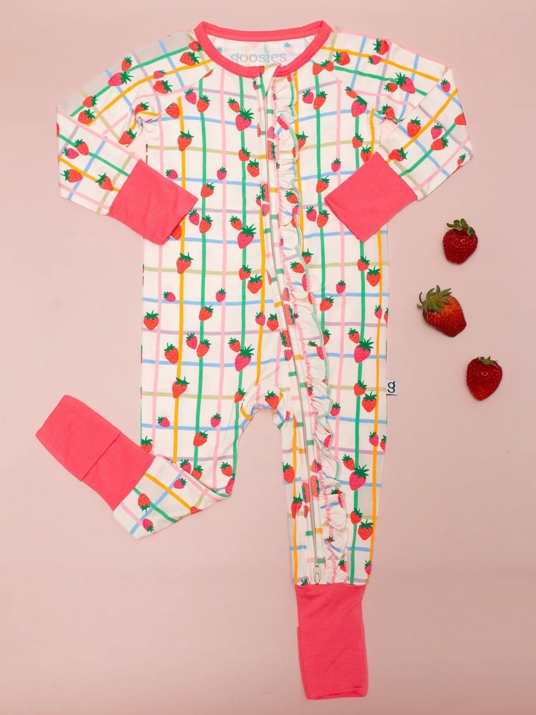Berry Patch Zip Up Footie