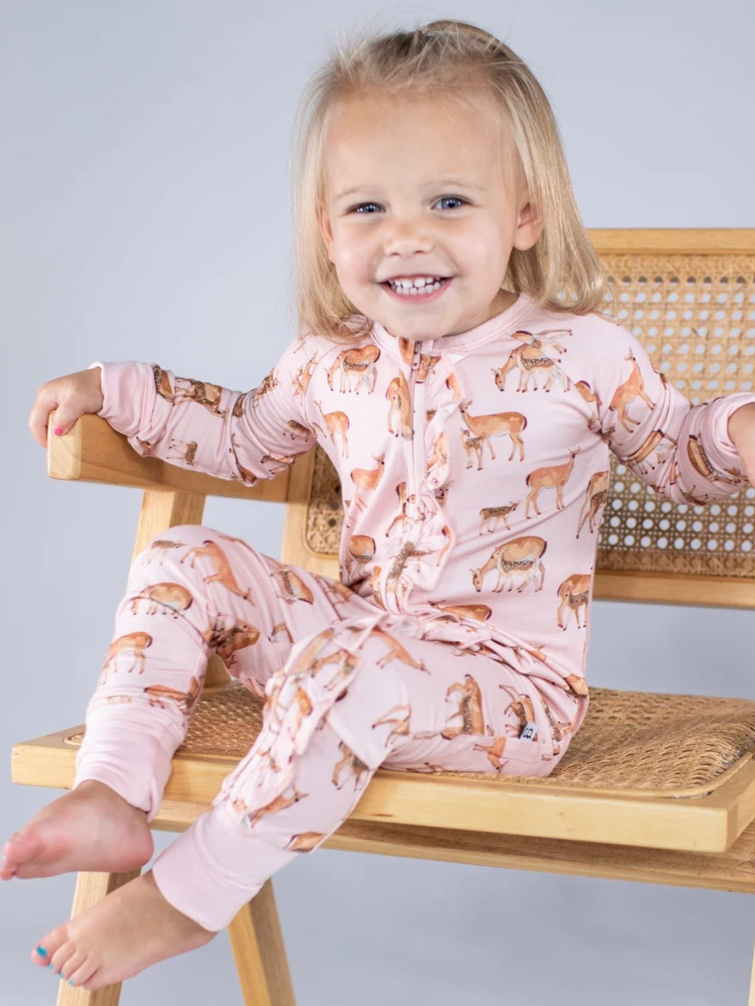 Does & Fawns Zip Up Footie