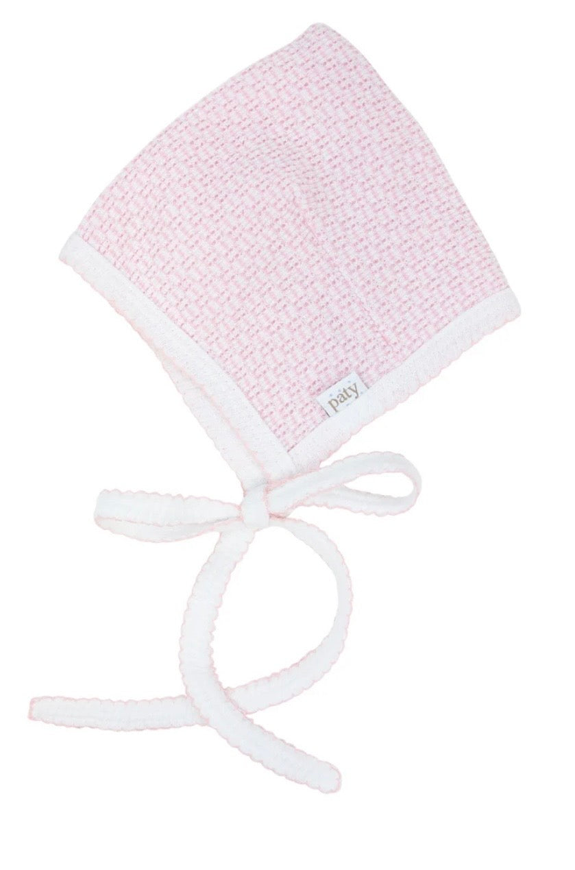 Paty Knit Solid Color Bonnet