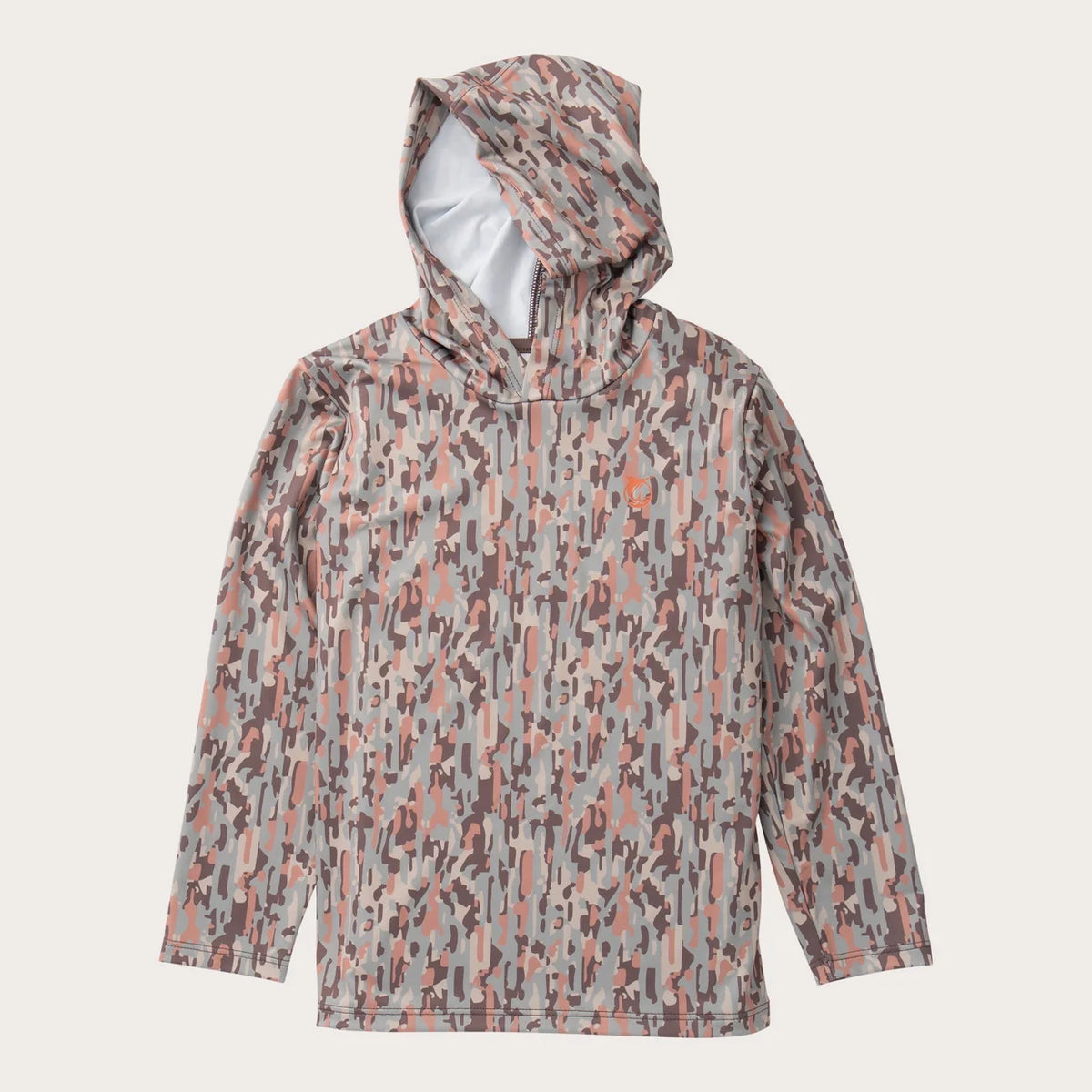 Boys Pro Performance Hoodie T-Shirt w/ Neutral Camo - Deer Antlers