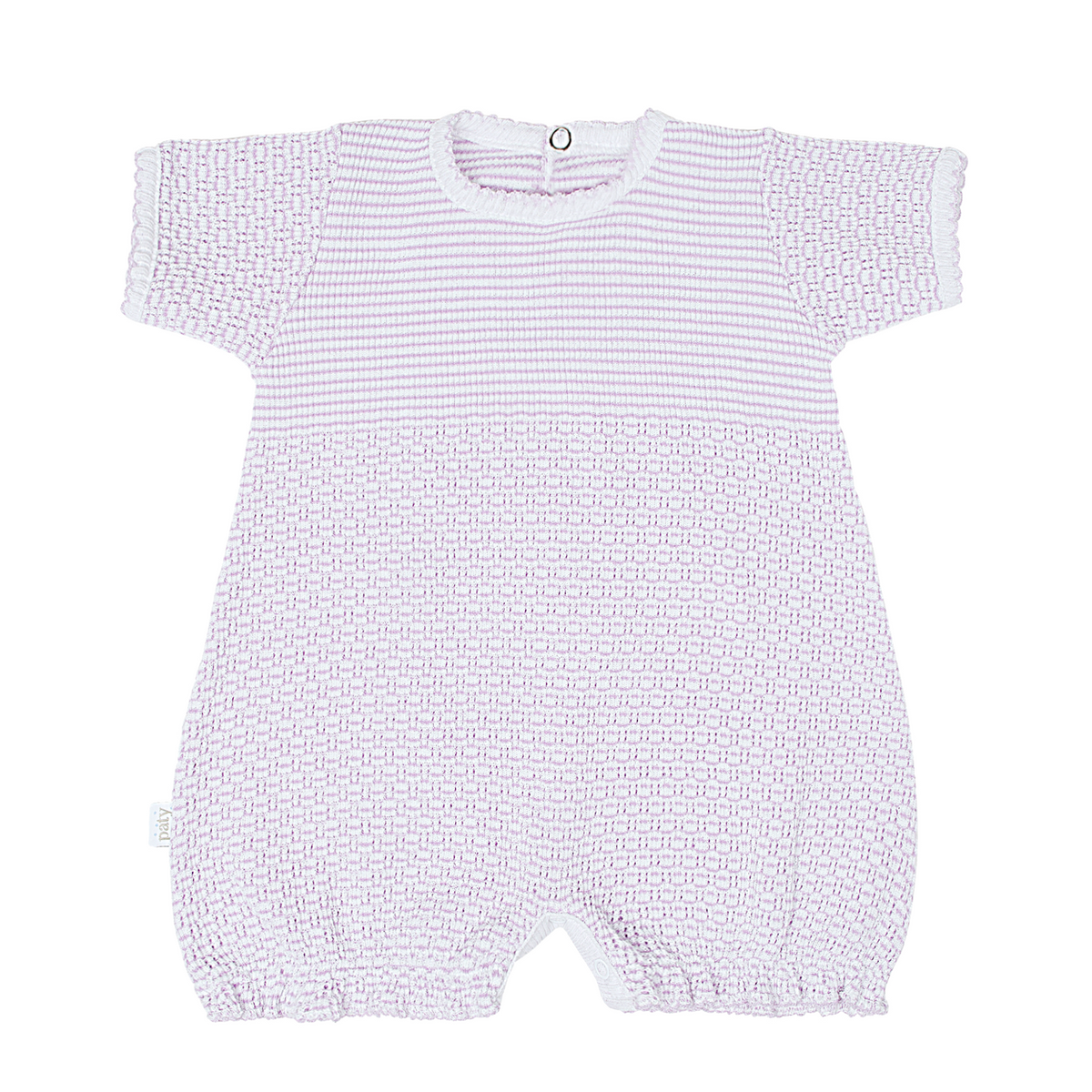 Paty Knit Ruffle Hem Bubble lavender w/ Lavender Trim