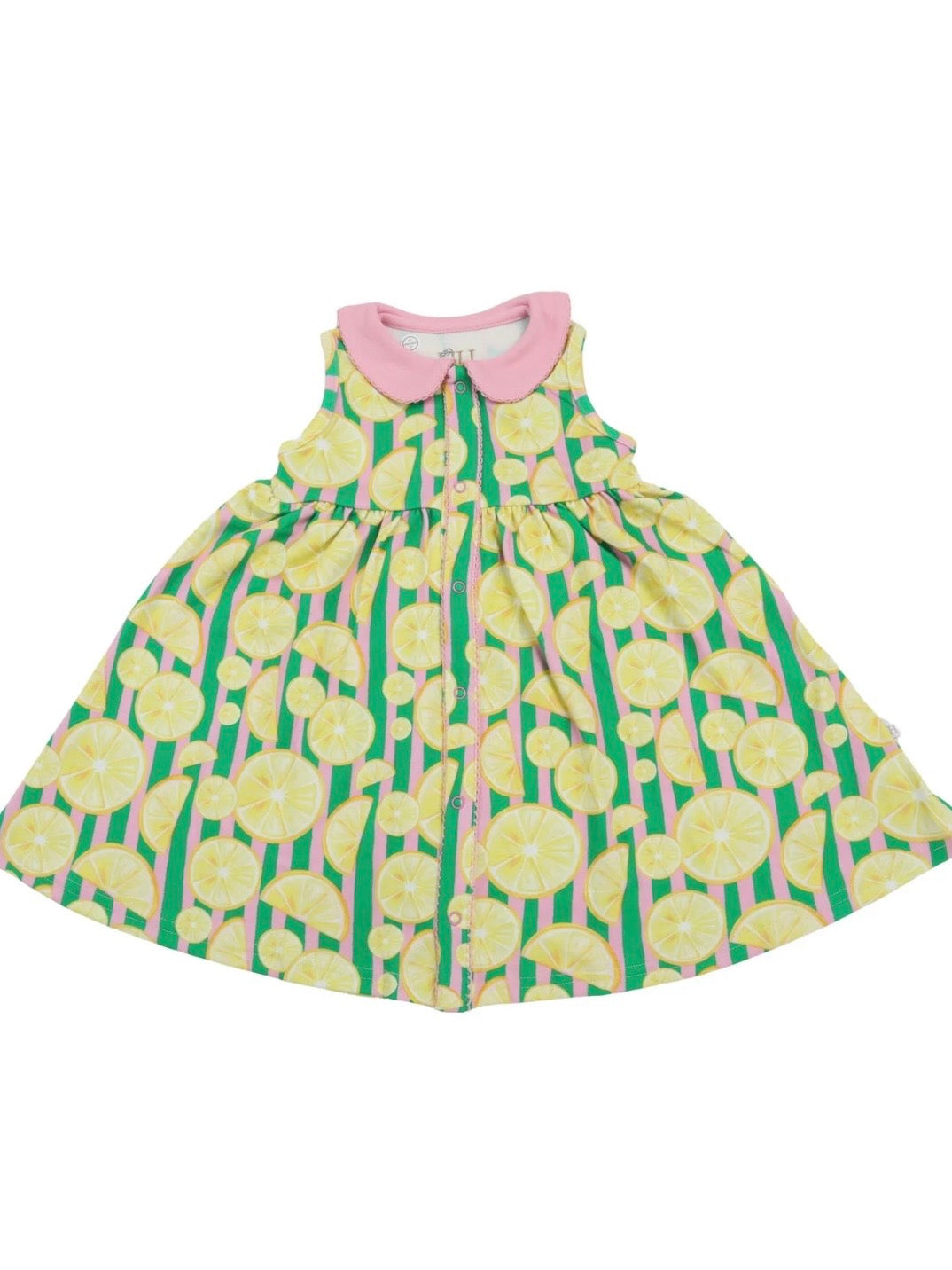 Girls Lemon Cotton Dress