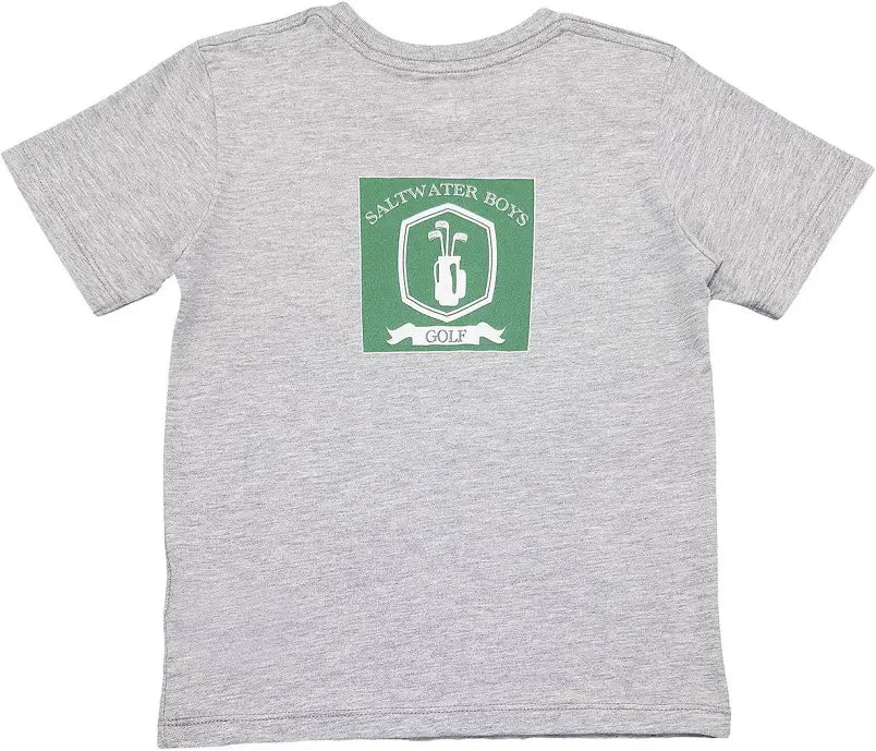Green Golf Bag T-Shirt | Heather Grey
