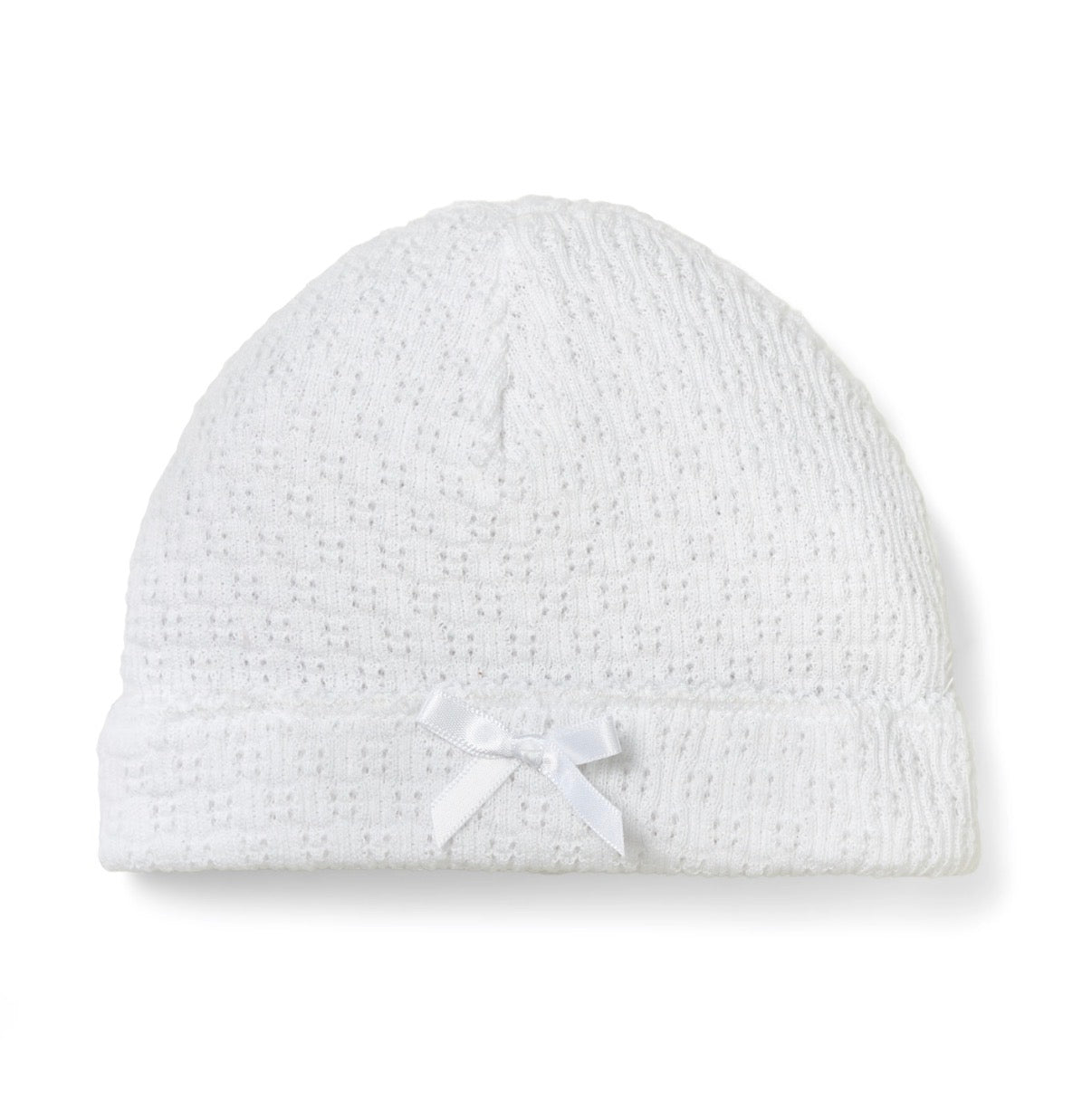 Paty Knit Saylor Beanie - White/ With Bow