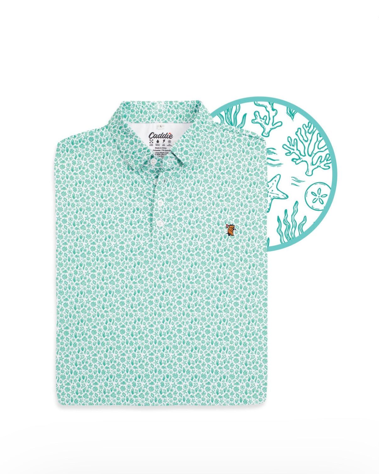 Youth Green Caddie Shoreline Polo