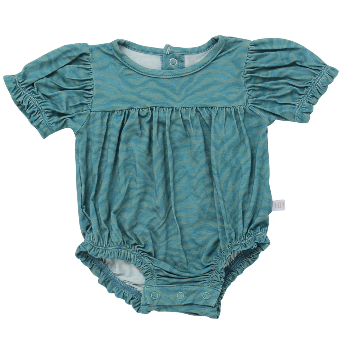 Girls Teal Zebra Bamboo Bubble