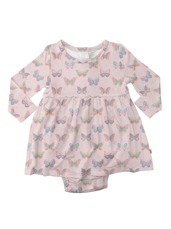 Long Sleeve Dress Bubble - Butterfly Bliss