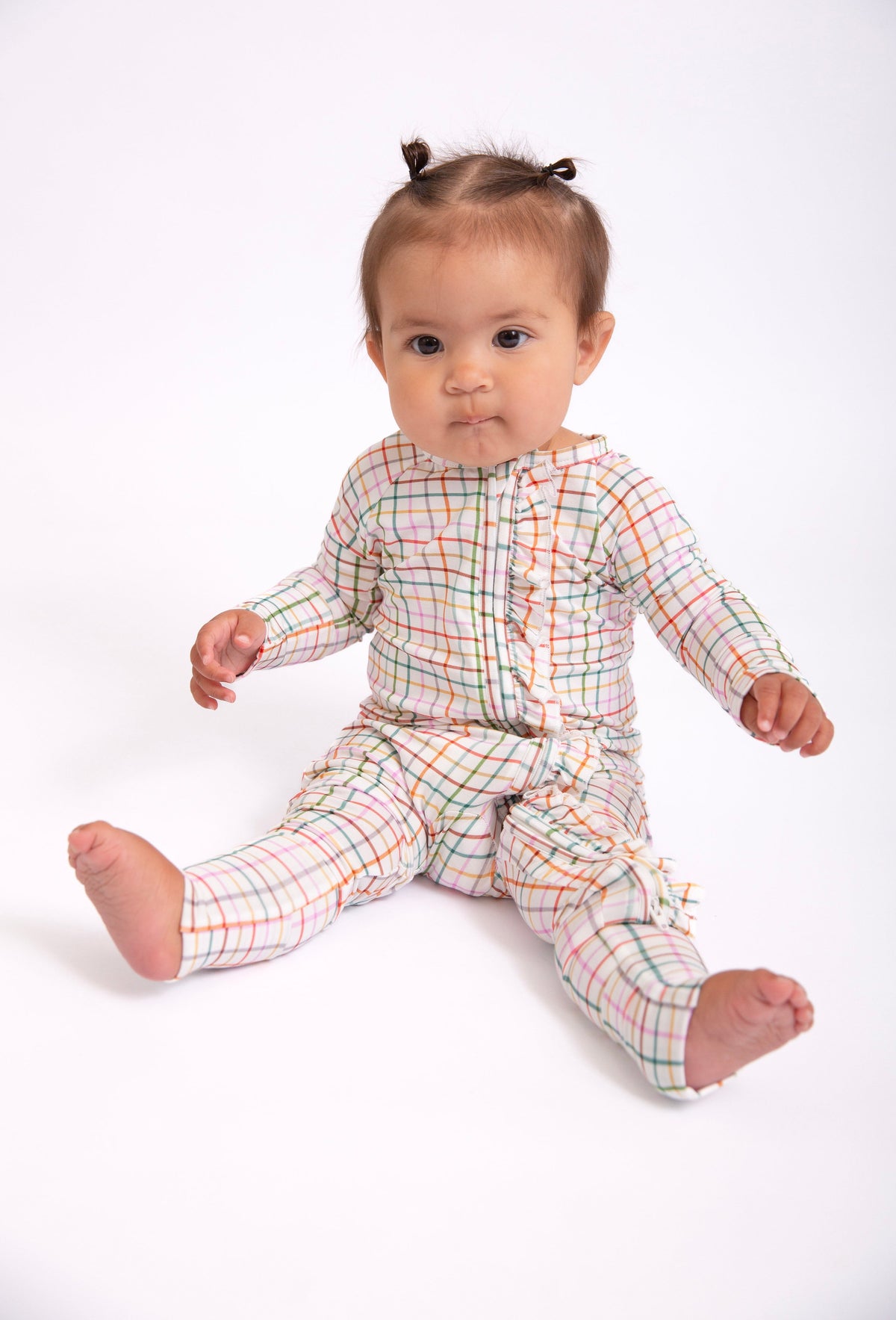Long Sleeve AJ Plaid Footie