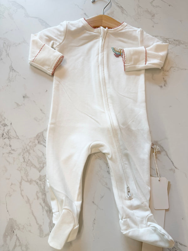 Embroidered Butterfly Bliss Footie