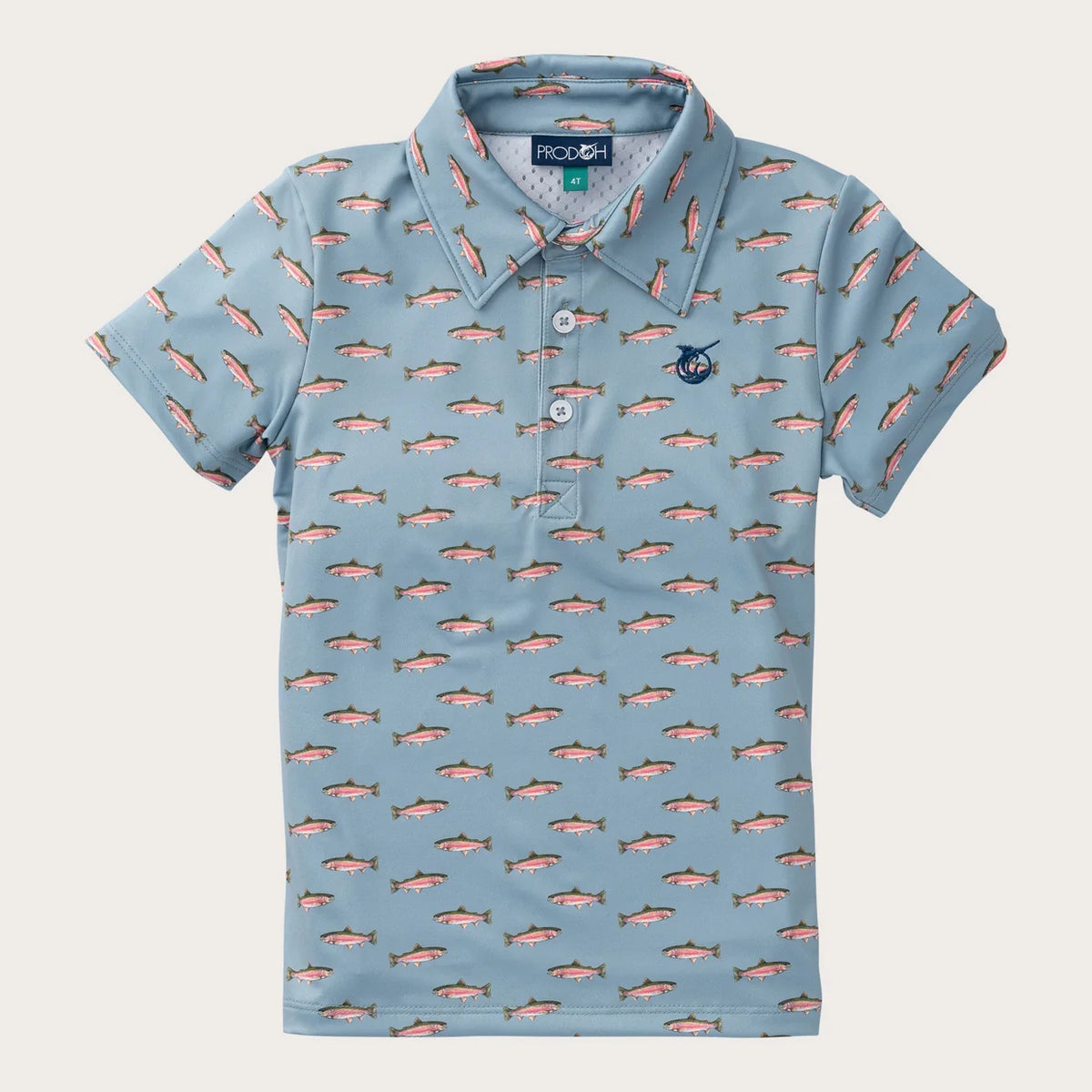 Boys Short Sleeve Pro Performance Polo - Rainbow Trout