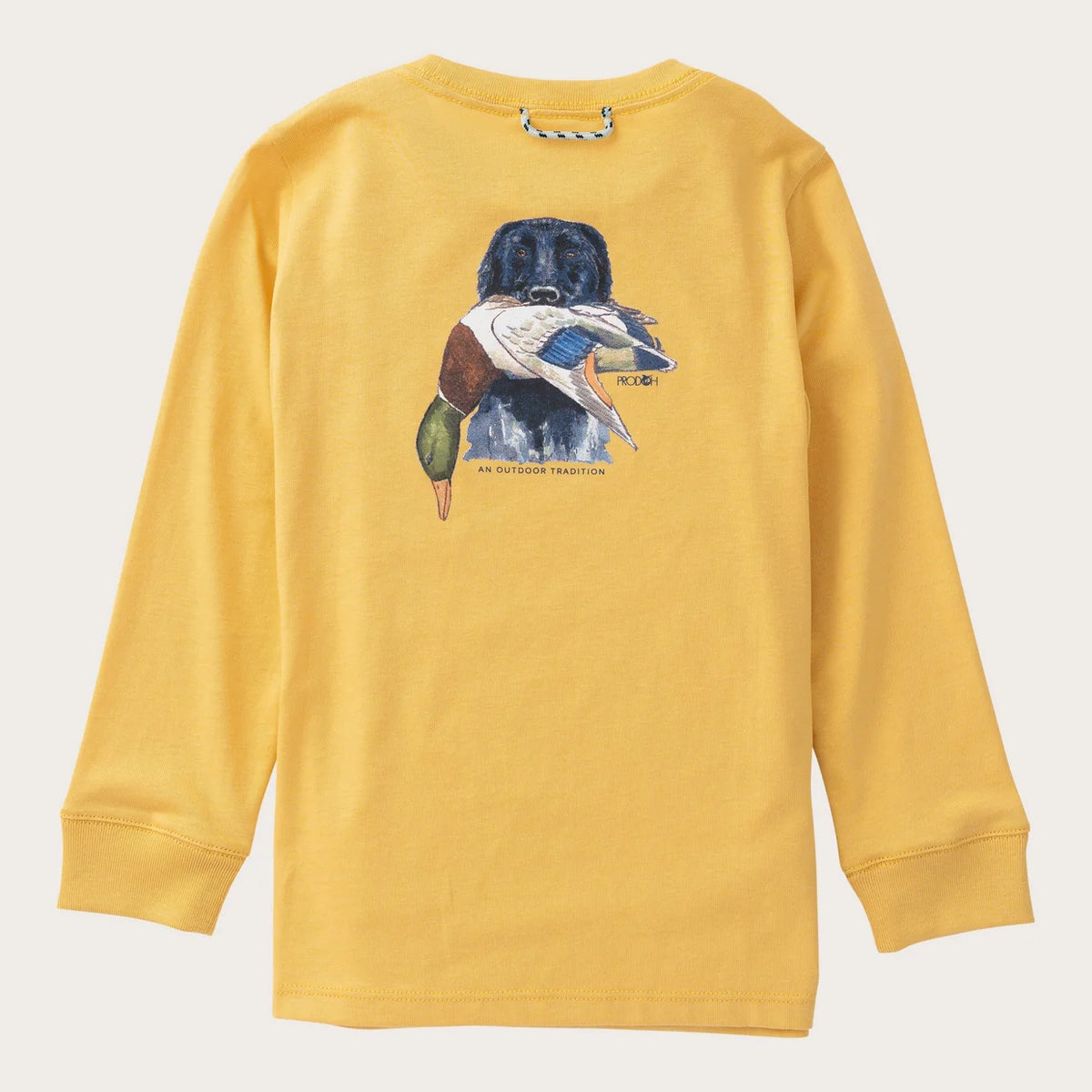 Boys Long Sleeve Cotton T-Shirt - Duck Hunting Dog