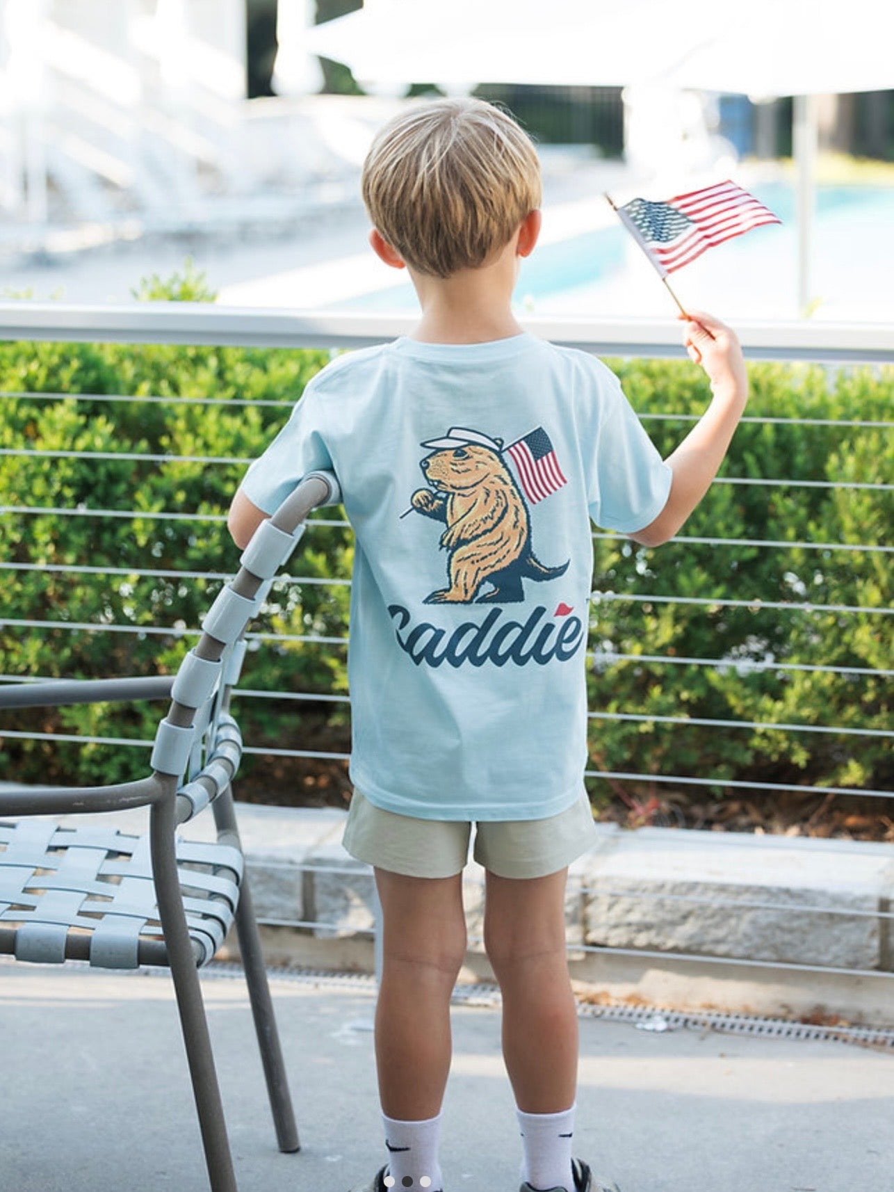 Youth Chambray Caddie Old Glory Tee