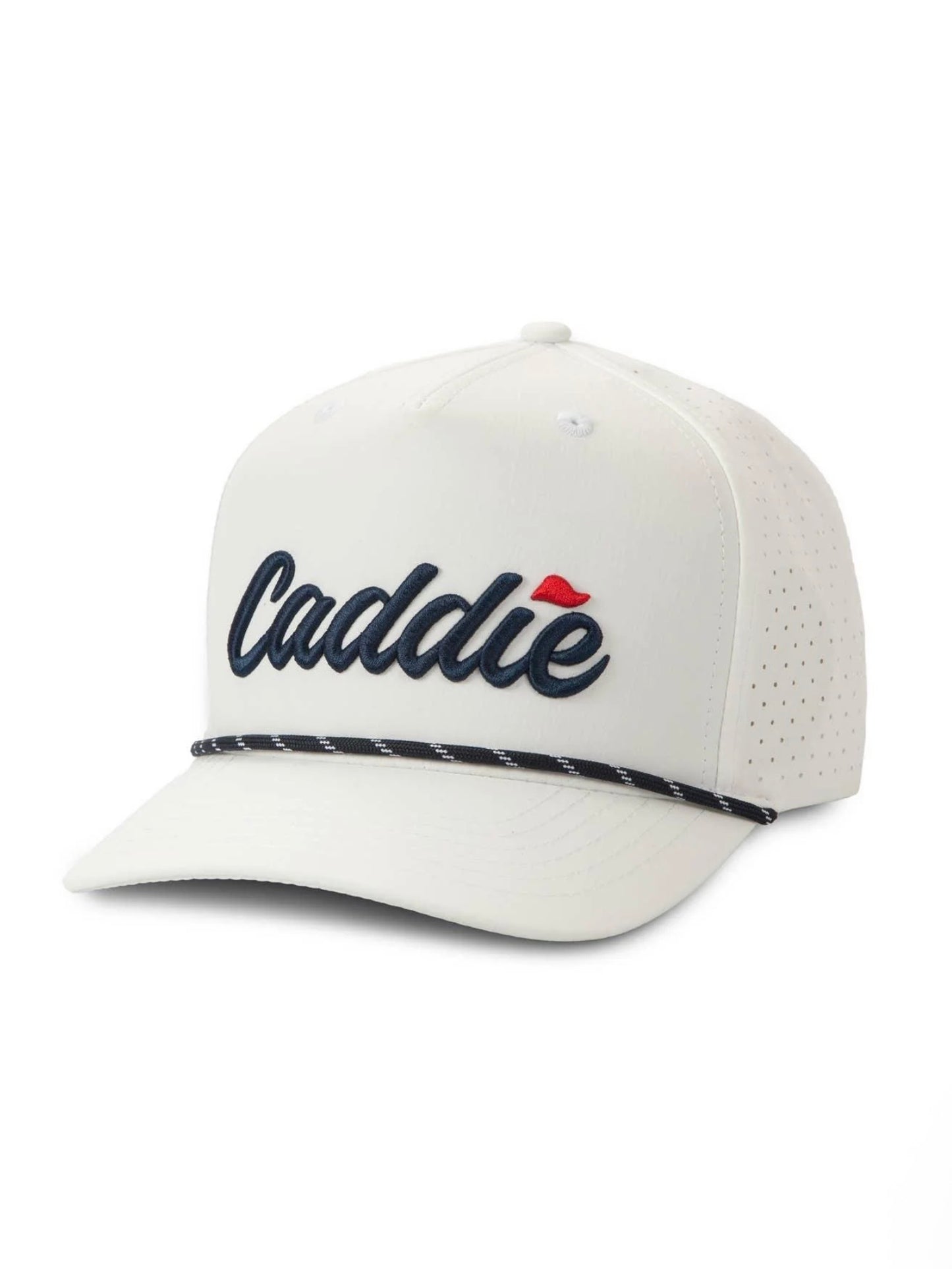 White/Navy Caddie Youth Solid Bill Hat