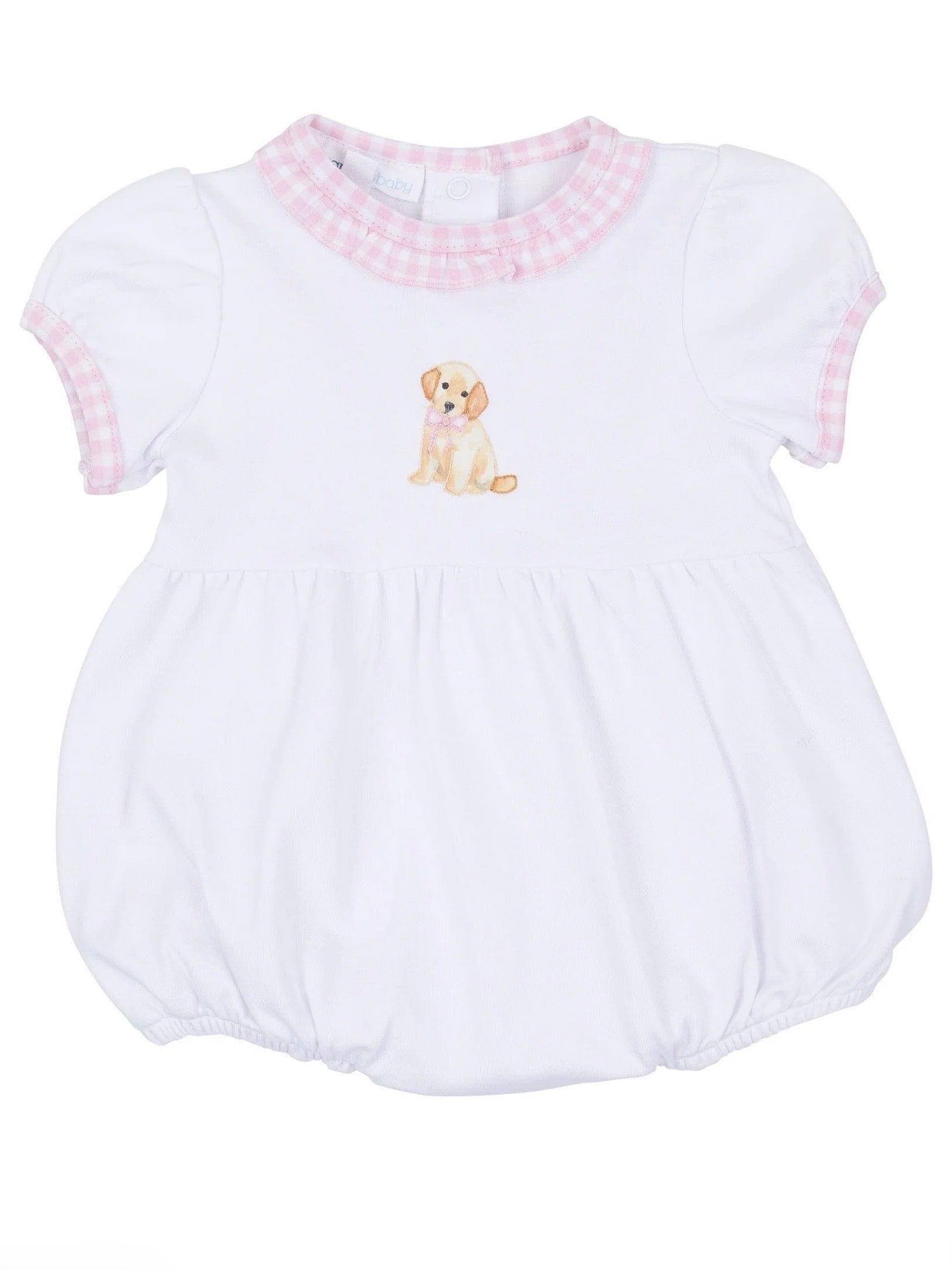 Sweet Golden Ruffled Embroidered Bubble