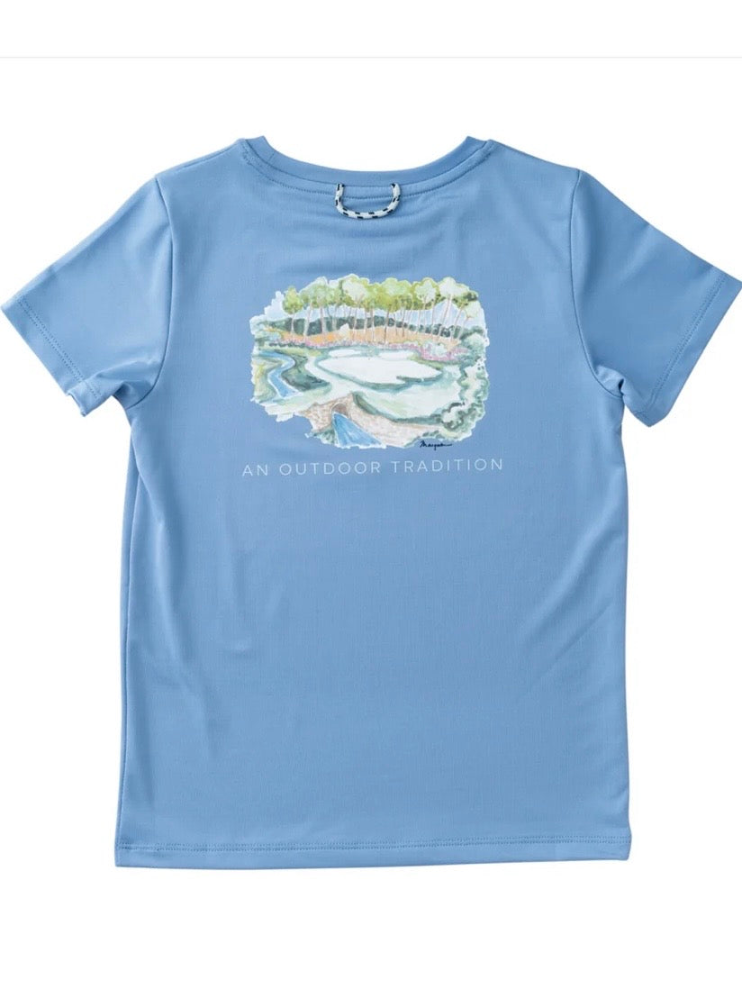 Kids Pro Performance Short Sleeve T-shirt – Golf Course Art