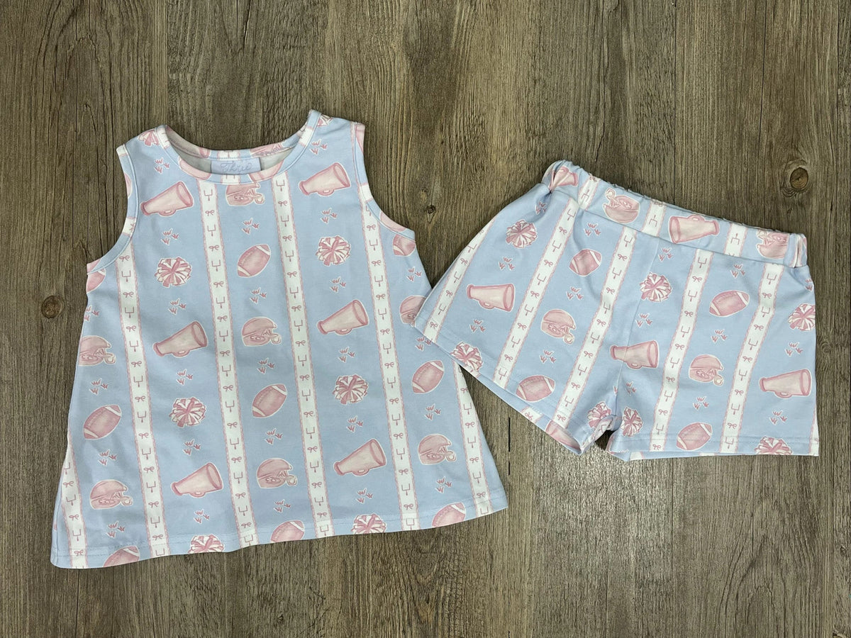 Rosie Ruffle Back Top Set - Game Day